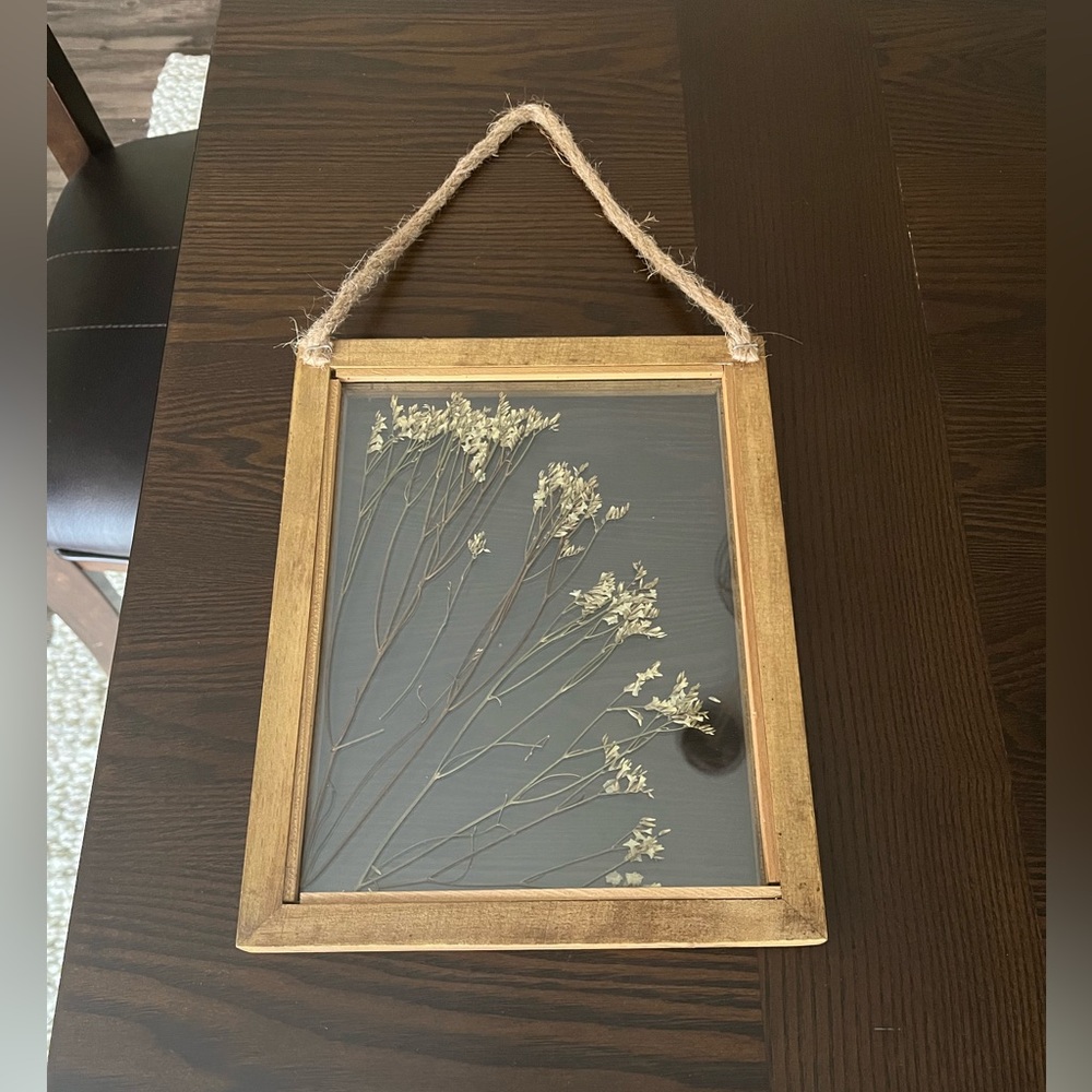 ▫️Dried Pressed Flowers Rustic Wooden Jute Hanging Frame